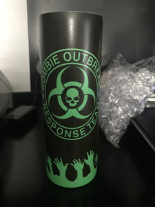 Glow in the dark sublimation tumbler GREEN