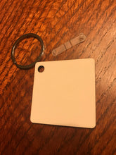 Load image into Gallery viewer, Sublimation blanks MDF Double Sided Square Keychain
