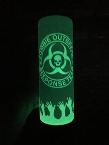 Glow in the dark sublimation tumbler GREEN