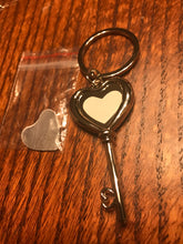 Load image into Gallery viewer, Heart Shaped Key double sided Keychain
