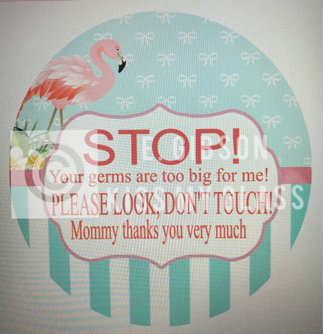 Digital File Germ Tag Flamingo