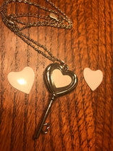 Load image into Gallery viewer, Key with Heart Double Sided Pendant
