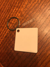 Load image into Gallery viewer, Sublimation blanks MDF Double Sided Square Keychain
