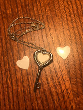 Load image into Gallery viewer, Key with Heart Double Sided Pendant
