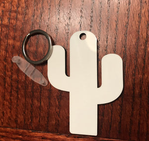 MDF Cactus Key Chain