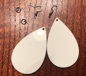 MDF Double Sided Teardrop Earring