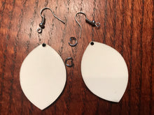 Load image into Gallery viewer, MDF Double sided &quot;Lemon&quot; of &quot;Football&quot; Shaped Earrings
