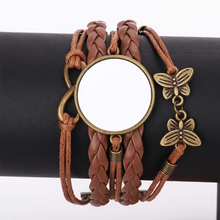 Load image into Gallery viewer, Sublimation Blank Sublimation Ready Butterfly Infinity Accent PLU Brown and Copper Bracelet
