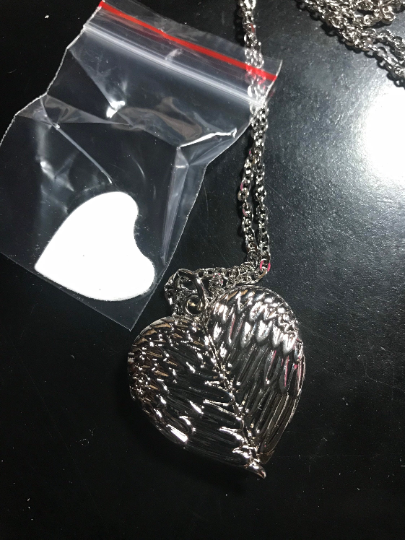 Sublimation Blank Sublimation Ready Heart Wing Locket Wings 3D