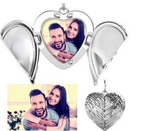 Sublimation Blank Sublimation Ready Heart Wing Locket Wings 3D