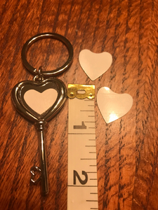 Blank Sublimation Key Chain Key Ring Heart Shaped Double Sided Custom Sublimation Ready