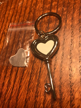 Load image into Gallery viewer, Blank Sublimation Key Chain Key Ring Heart Shaped Double Sided Custom Sublimation Ready
