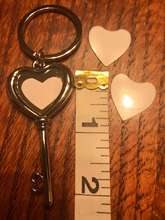 Load image into Gallery viewer, Blank Sublimation Key Chain Key Ring Heart Shaped Double Sided Custom Sublimation Ready
