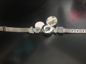 Love Weave Metal Bracelet with Buckle